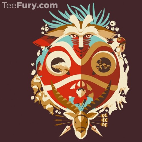 My Design inspired by Princess Mononoke is on @teefury today! #TeeFury #studioghibli #princessmonono