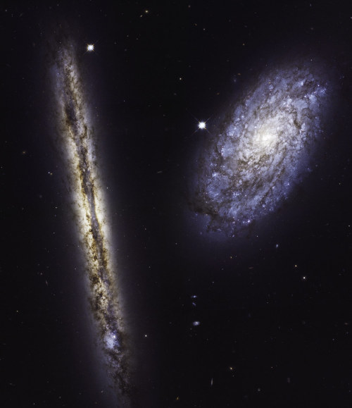 space-pics: A New Angle on Two Spiral Galaxies for Hubble’s 27th Birthday by NASA Goddard Phot