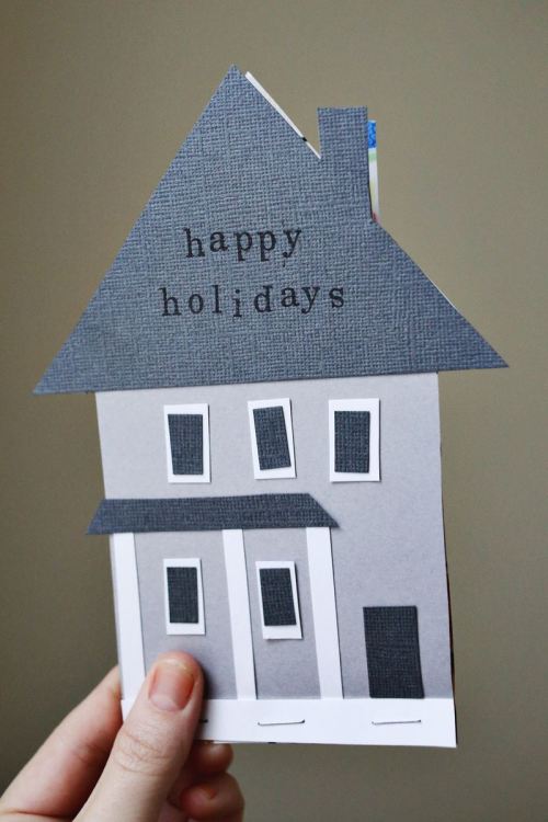 Homemade Holiday Card. From a HUGE blog. Nothing says “I DON’T CARE” like a card t