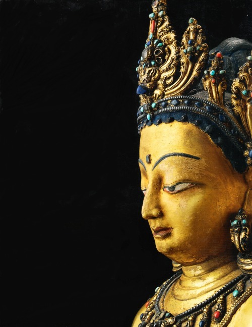 Detail of Lokeswara sculpture from Nepal