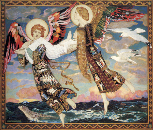 chrysaoraelectrum:Saint Bride, John Duncan, 1913