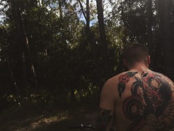 myrealnameisterrence:In the woods on a bike.