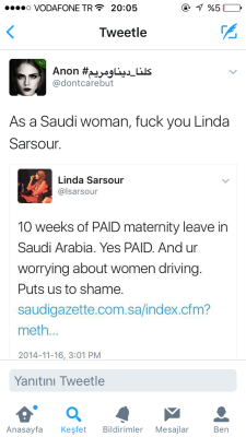 renae365:  oswhent: “The moron thinks she understands what’s it like for a woman to live under Sharia just cause she wraps her head with a Hijab. Come live here.”  Best thing I’ve seen all day  