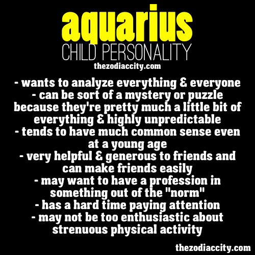 zodiaccity: Aquarius Child Personality.