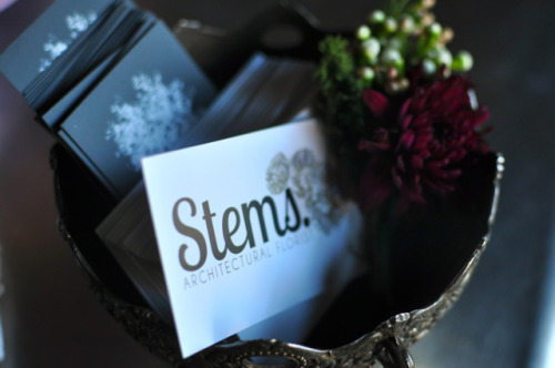 Logo design for Stems flower shop at Sycamore Bar in Brooklyn, NY. Check them out at Facebook and Wo
