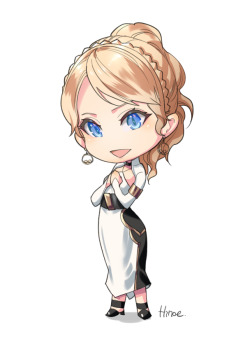 hinoe-0:  From my patron’s request: Lunafreya Chibi style.https://www.patreon.com/Hinoe