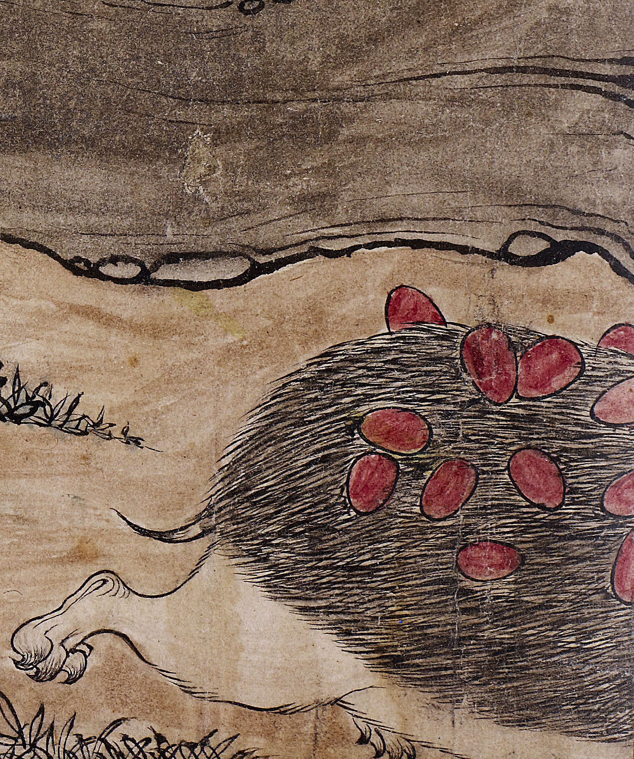 discardingimages:  hedgehogs at a vineyard Diez-Album, Persia 15th century Berlin,