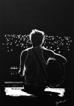  Niall — White pencil drawing 