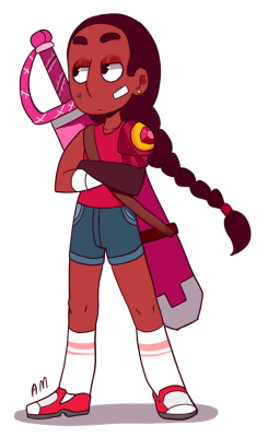 angeliccmadness:alternate universe version of Connie I made  if the Home world  gem invaded Earth forcing a global war .. lol idk I get really fanfiction of this stuff xD