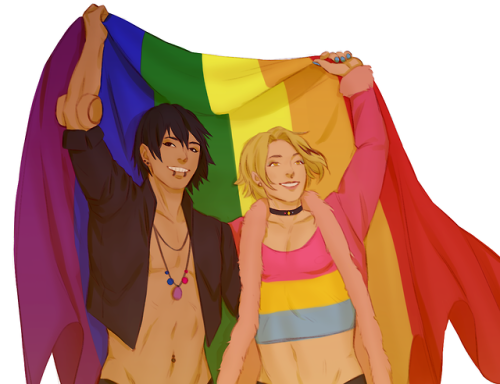 snakes-and-kunais:Happy Pride Month!SIXHSIDBDKCJ OH MY GOD I LOVE THIS SO MUCH