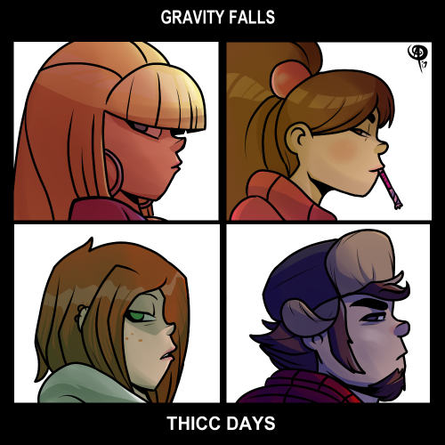 chillguydraws:   Going back to the good old days of 2010 when doing the Gorrilaz DEMON DAYS album line up was everywhere and decided to do it with the Thicc Crew.  With their #1 song, O Weird World.  OMG!!!!! <3 <3 <3 <3