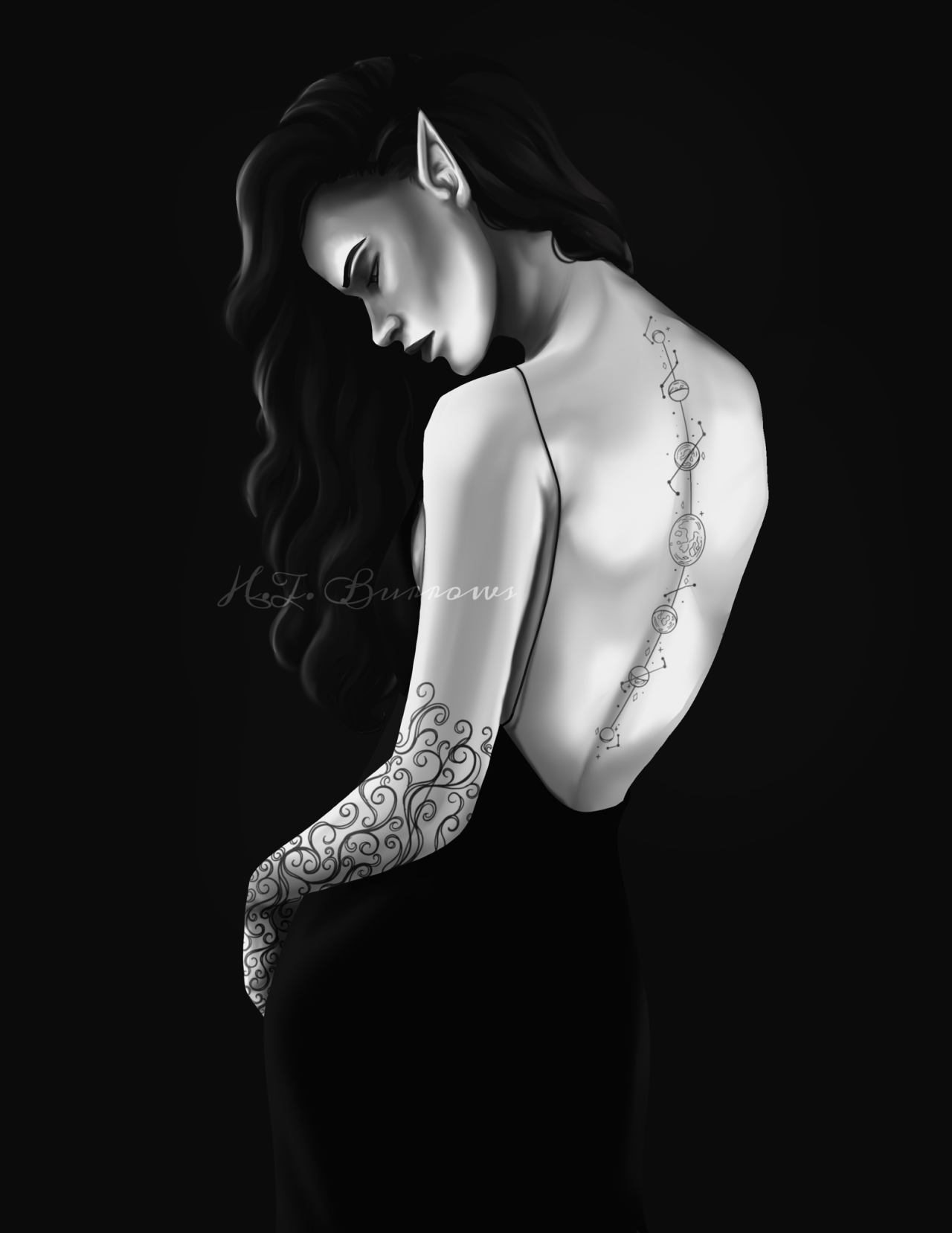 Feyres Tattoo by LilyLuxe on DeviantArt