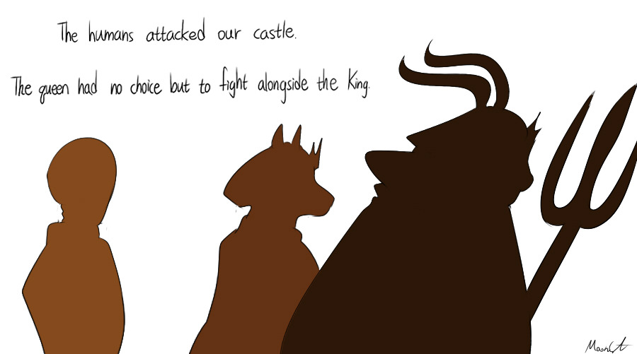 mooncatyao:  [Royal scientist-4] Grillby &amp; little SansAbout the war story