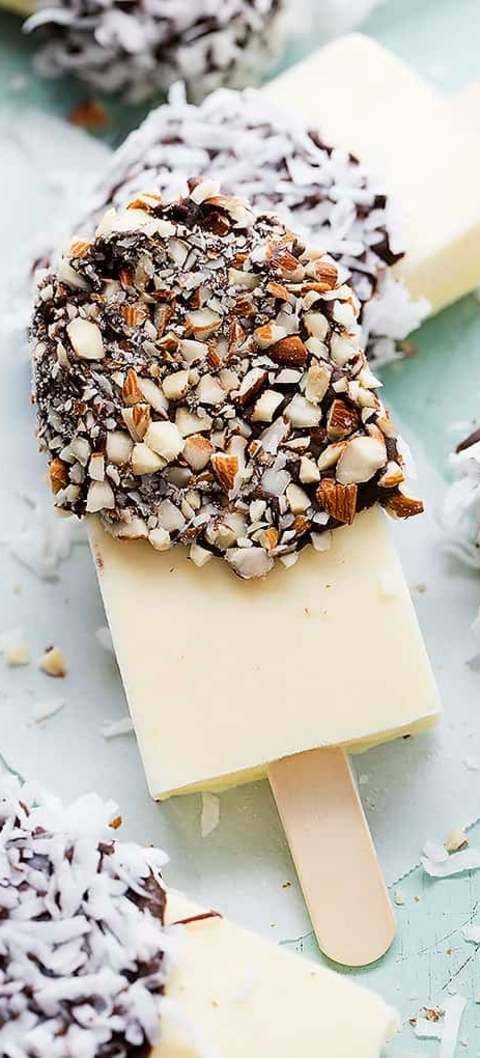 Coconut Almond Popsicles