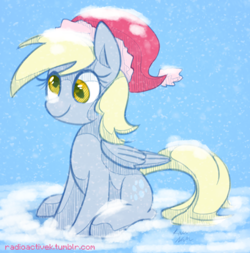 radioactivek:  As a gift to all my followers, have a Christmas Derpy! Merry Christmas guys <3  <3