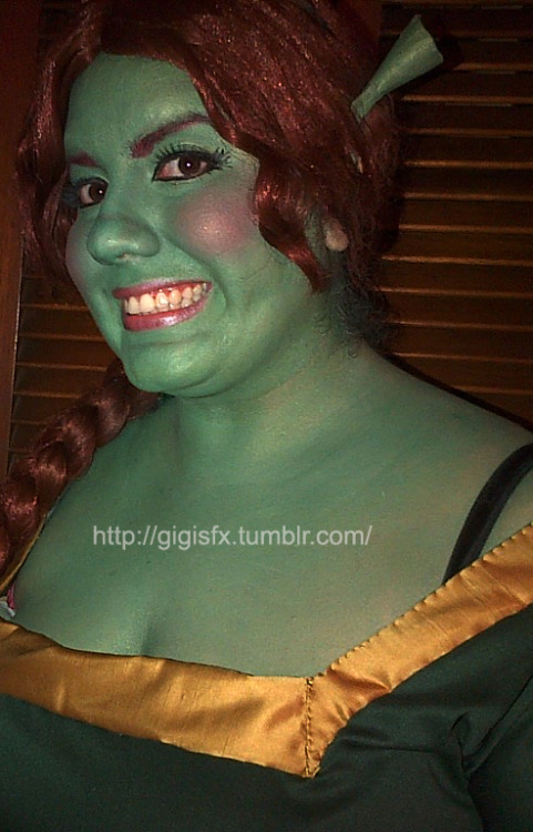 Gigi Maquillaje Profesional — Ogra Princesa Fiona- Shrek Maquillaje, peluca  y...