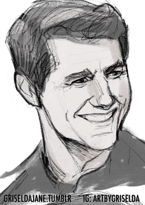 More practice drawing Ethan, aka Tom Cruise. Damn, if Tom isn’t hard to draw though. I haven&r