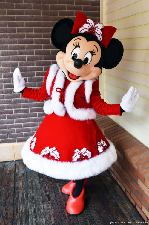 Shanghai Disneyland’s Christmas Mickey and friends meet and greeting.