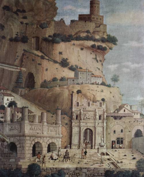 paysagemauvais: St. Sebastian (detail of the antique city in the background) - Andrea Mantegna1