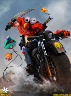 Fanart-Hq:  Elmo - The Muppet Bounty Hunter By Dan Luvisi 