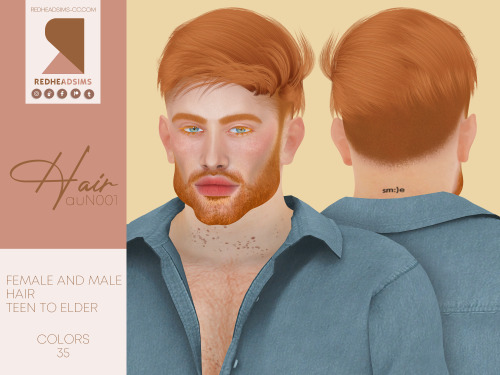 redheadsims-cc:AU HAIR N001NEW MESHCompatible with HQ ModCategory: HairCustom ThumbnailAll LOD’s♦ @r