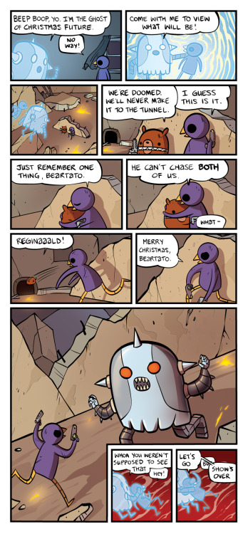 nedroidcomics:Christmas Classics: ScrooginaldWebsite - PatreonBetter than Dickens!