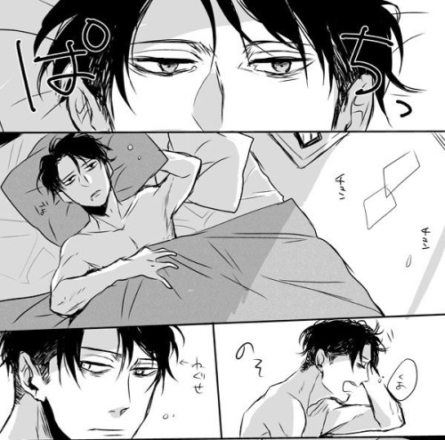 yaoimangaonlinefun:  “I love kissing your back.” Levi x Eren Original Work: Shingeki no Kyojin (Attack on Titan) 