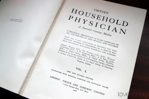 Virtue’s Household Physician Vol 1. Antique, 1928, Medical Book.Printed in Great Britain at 