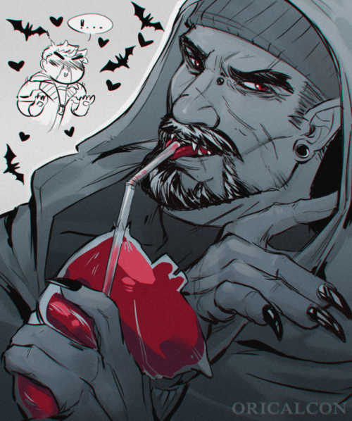 oricalcon:au where everything is the same except Gabe is a dramatic goth vampire and Jack is a thirs