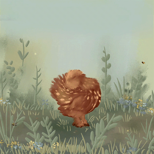 debbie-sketch:I saw the fluffy chicken in Giverny 