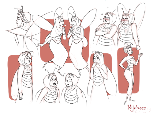 halmccoy:aaaliyaamj:Characters I’ve been working on for my Visual Development Portfolio. A “hijabi” 