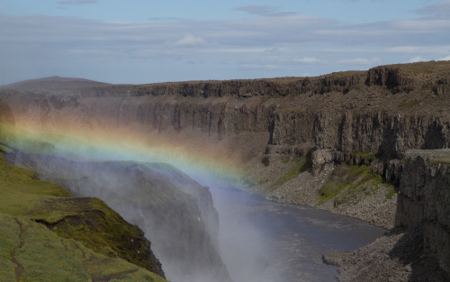 Rainbow below Dettifoss, Iceland (July 2014)