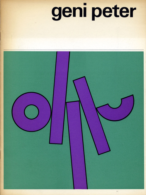 typo-graphic-work:Geni Peter, 1970, Wim Crouwel