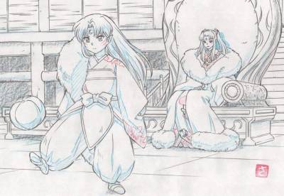 sesshoumarusama:officialinuyasha:Kid Sesshoumaru by Sachiya- Inu-Yasha -He’s playing y'all he’s playing!! 😭😭😭 sesshomaru was once a kid too 🥺❤️