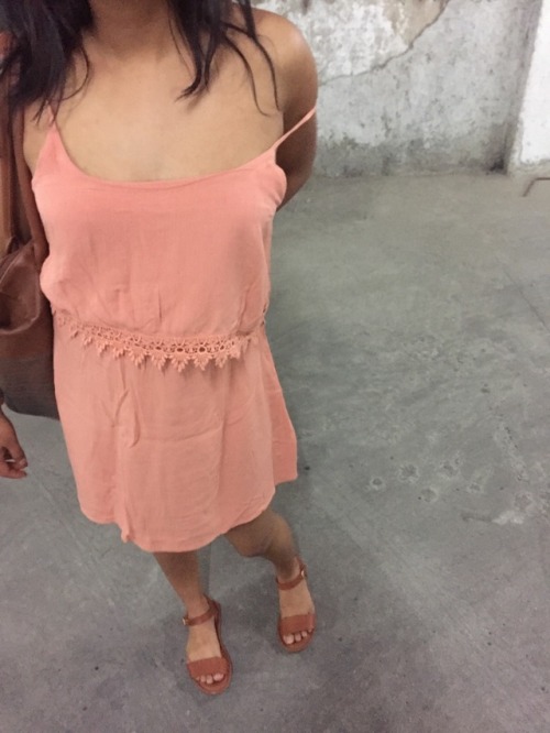 newcplpune:  New series of pics - Amanda dressed in the shortest and deepest dress u can find on a married woman.  She went to the mall and posed at a bakery shop where you can see her nipple pasties showing ( yes she was bra less and crotch less too