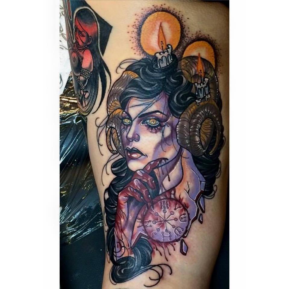 fallxasleep:  1337tattoos:  by Kat Abdy (done at Cloak and Dagger Tattoo, London)submitted