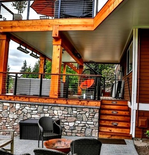 Deck In SeattleInspiration For A Large Modern Backyard Deck Remodel With No Cover