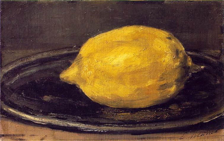 dominusvenustas:
“ This is how to paint a lemon. Manet.
He, who believed still life to be the ‘touchstone of the painter’.
“A painter can say all he wants to with fruits or flowers, or even clouds. You know, I would like to be the Saint Francis of...