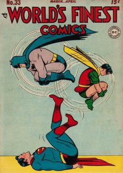 atomic-flash:  Superman Juggles Batman and