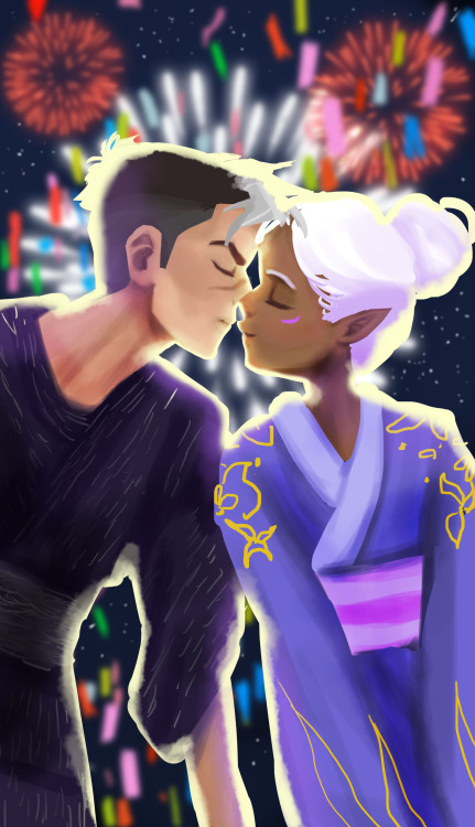 abnaxus: Shallura Week 2020 Day 1: Sky this is Tanabata Festival, and idea given to me by @imjusther