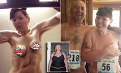 nudienews:  Woman runs 5K NAKED after losing