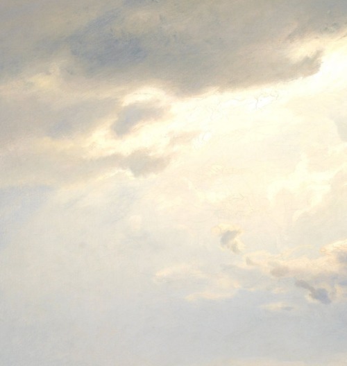 Details: (norwegian) Ved bredden av Chiemsee, 1871, by the master painter Hans Frederic Gude (1825–1