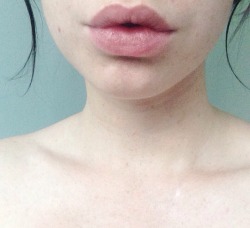 onenakedsunday:  Lovely plump post-blow job lips! 😚
