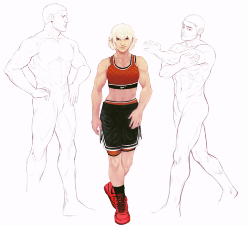 jasjuliet:WIP! Active-wear fashion for some of the main characters from S3 of TOUGH.