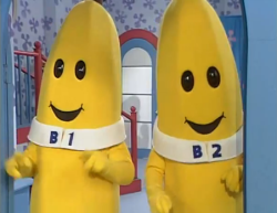 indianbiatch:  freelancefailure:  Remember that episode of Bananas in Pyjamas where they had to walk around naked because someone stole their pyjamas off the clothesline? So then they decided to make clothes out of their curtains   