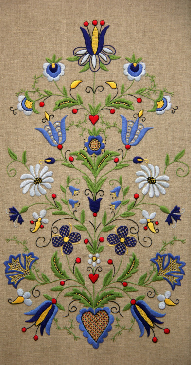 German folk art embroidery pattern