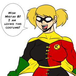 thiccseid:  Something I made for  a thread on /co/ Harley Quinn as Robin is a good comic idea though 