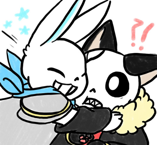 owosa:  fellWolves by @sanspar / bunny!blue and fox!papy idea by @keksbela   Part 2 / 5  