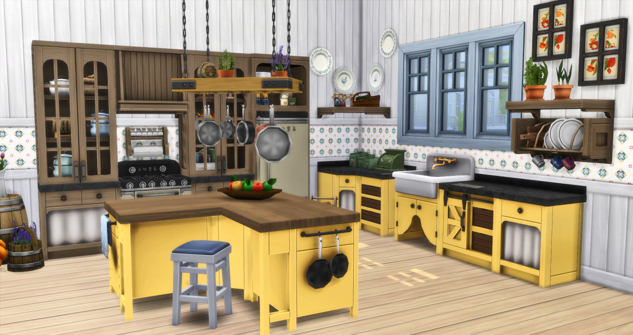 I built a house with a cool kitchen in the Sims 4 using only the Cool  Kitchen stuff pack. Thoughts? : r/TheSimsBuilding