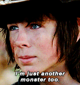 world-of-walkers:     the walking dead meme | nine characters [3/9]↳ Carl Grimes 
